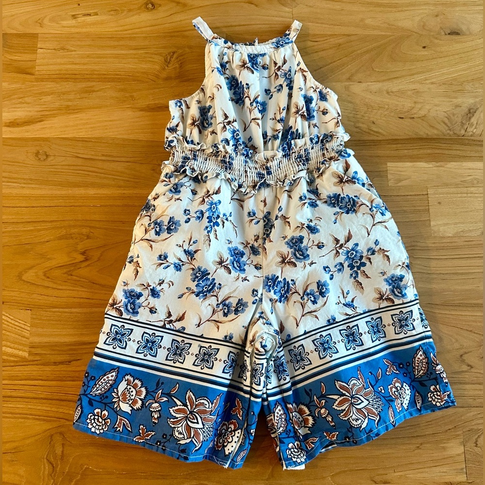 Janie + Jack Floral Border Jumpsuit Size 12-18 Months - Picture 3 of 15